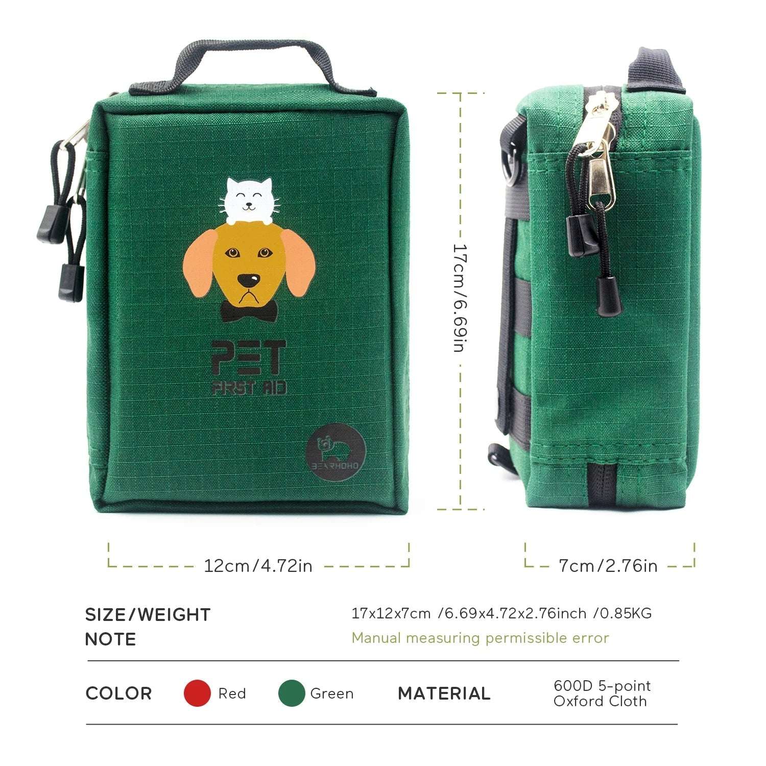 BearHoHo Medical Supplies Storage Bag Portable Molle Pet First Aid Kit Dog Survival Kit Military Emergency Rescue Medical Bag Lunapaws pet supply