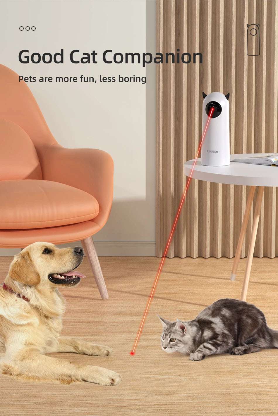 Automatic smart laser for cats and dogs Lunapaws pet supply