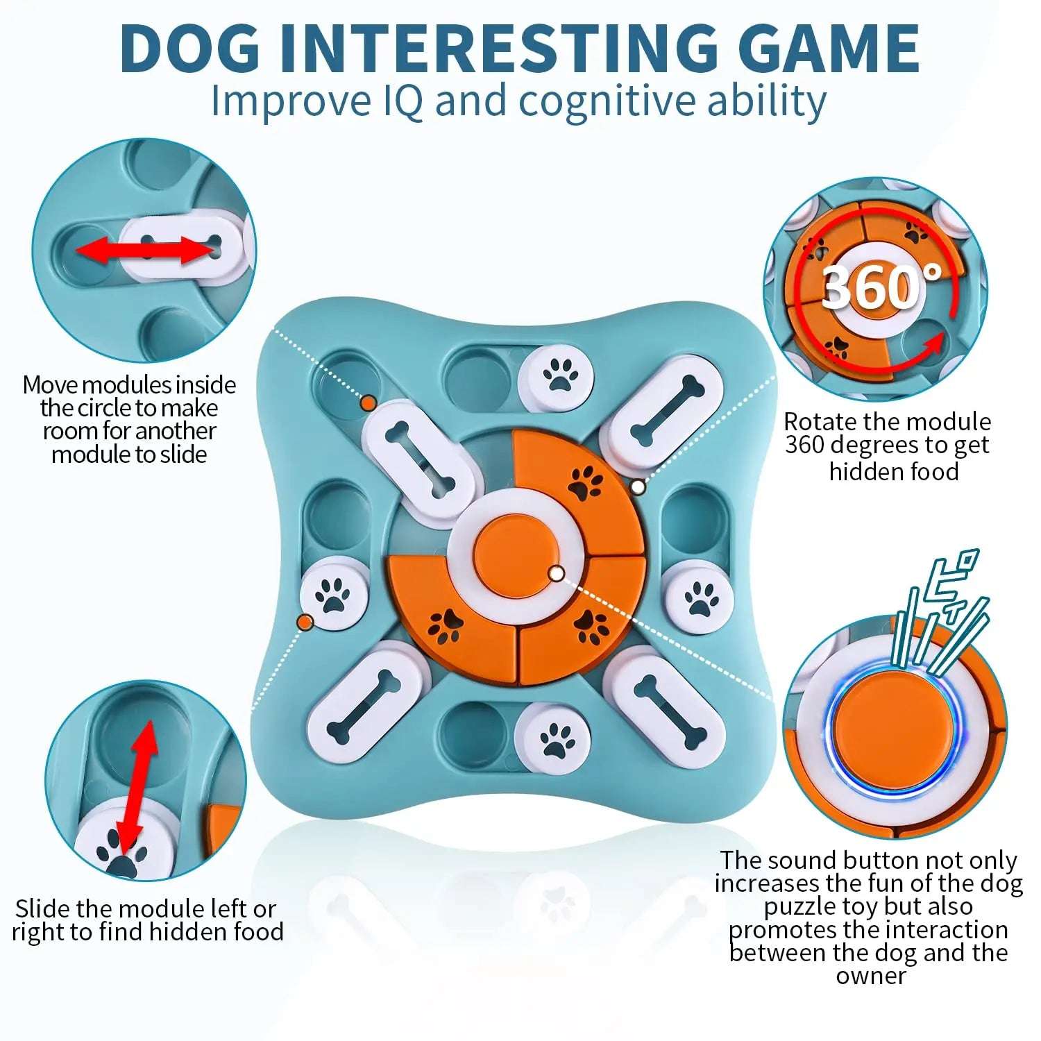 Dog Treat Puzzle Toy for IQ Training