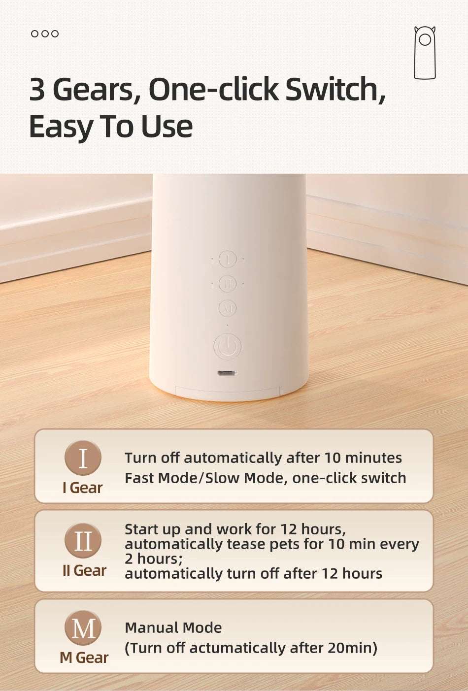 Automatic smart laser for cats and dogs Lunapaws pet supply