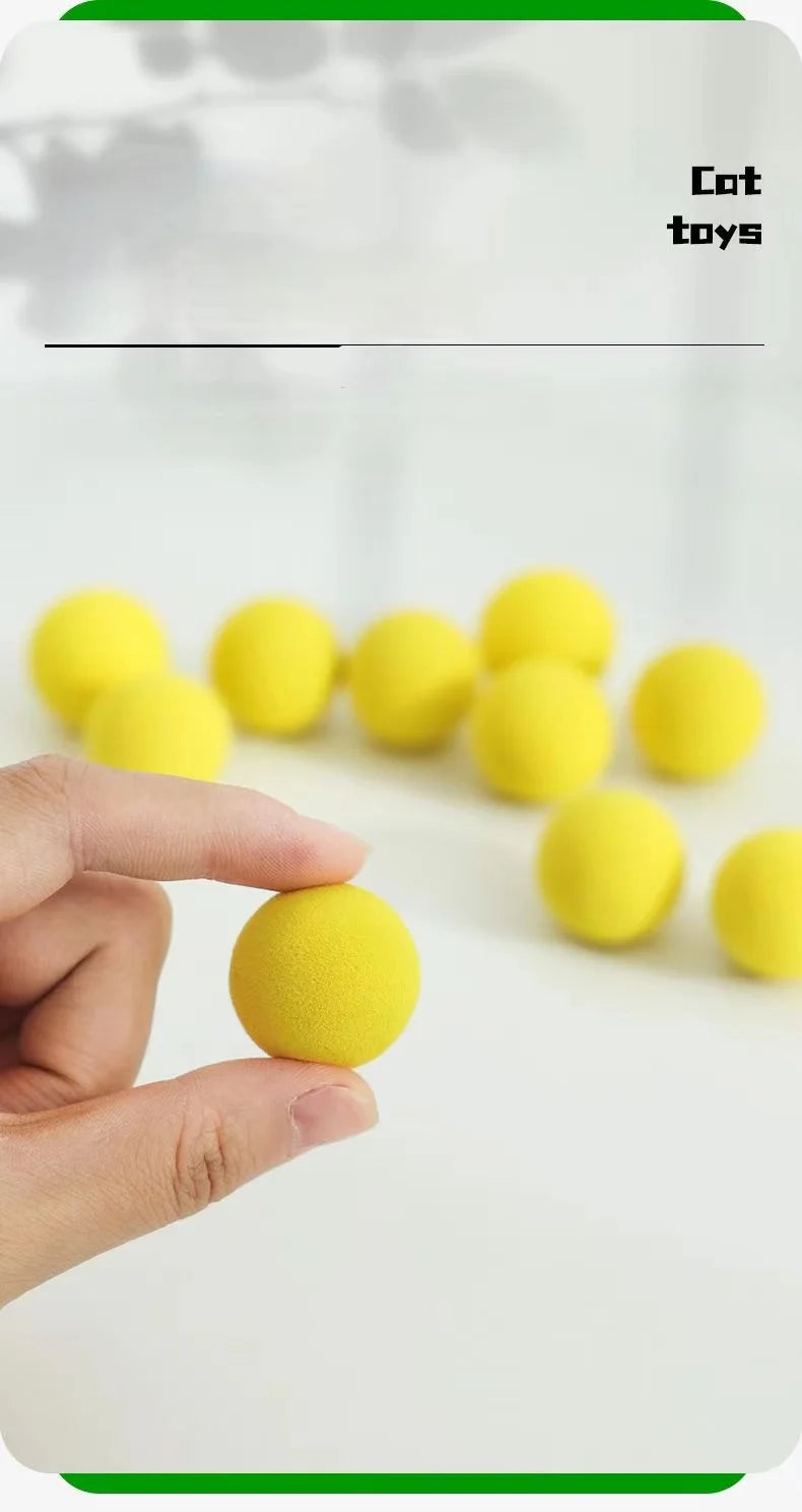 Launch Training Cat Toys Interactive Shooter Gun Teaser Plush Ball Pet Creative Games Stretch Mini Pompoms Kittens Supplies Gato Lunapaws pet supply