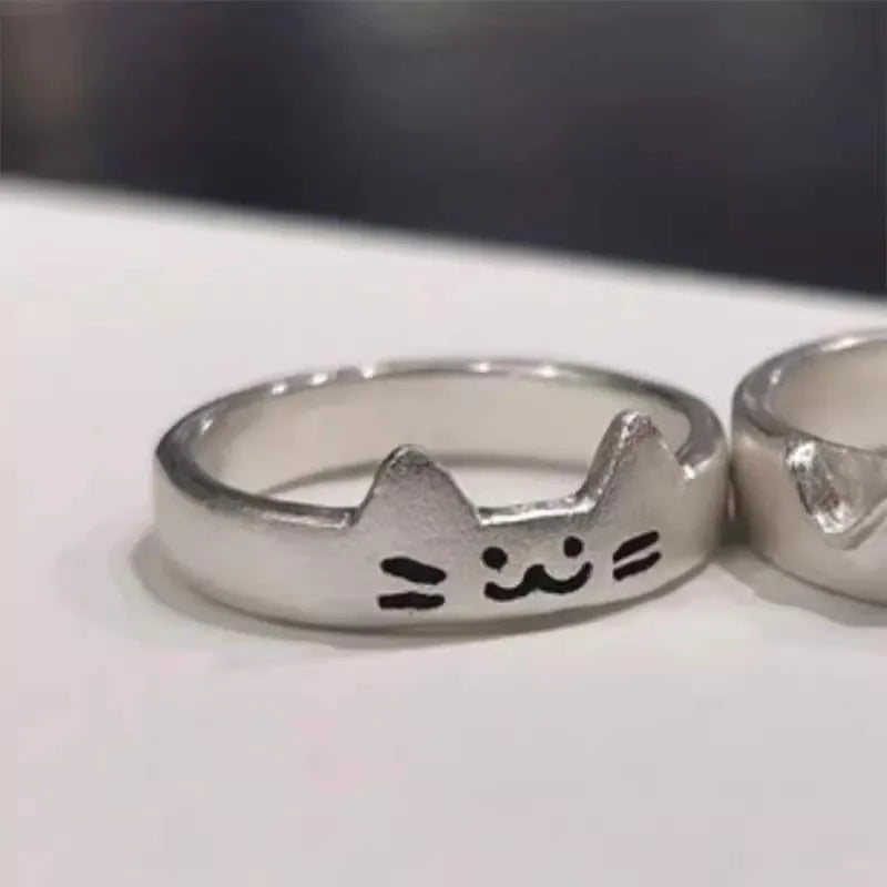 Cute Cat Dog Animal Couple Ring for Women Me Lunapaws pet supply