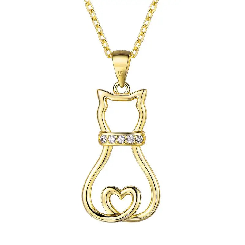 Silver Cat Pendant Lunapaws pet supply
