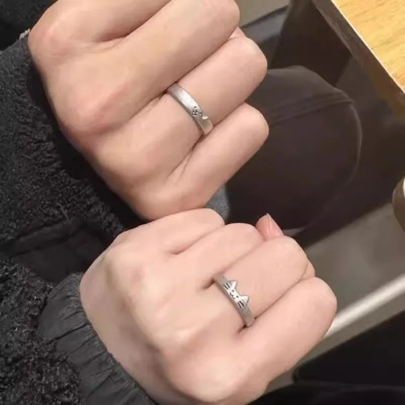 Cute Cat Dog Animal Couple Ring for Women Me Lunapaws pet supply
