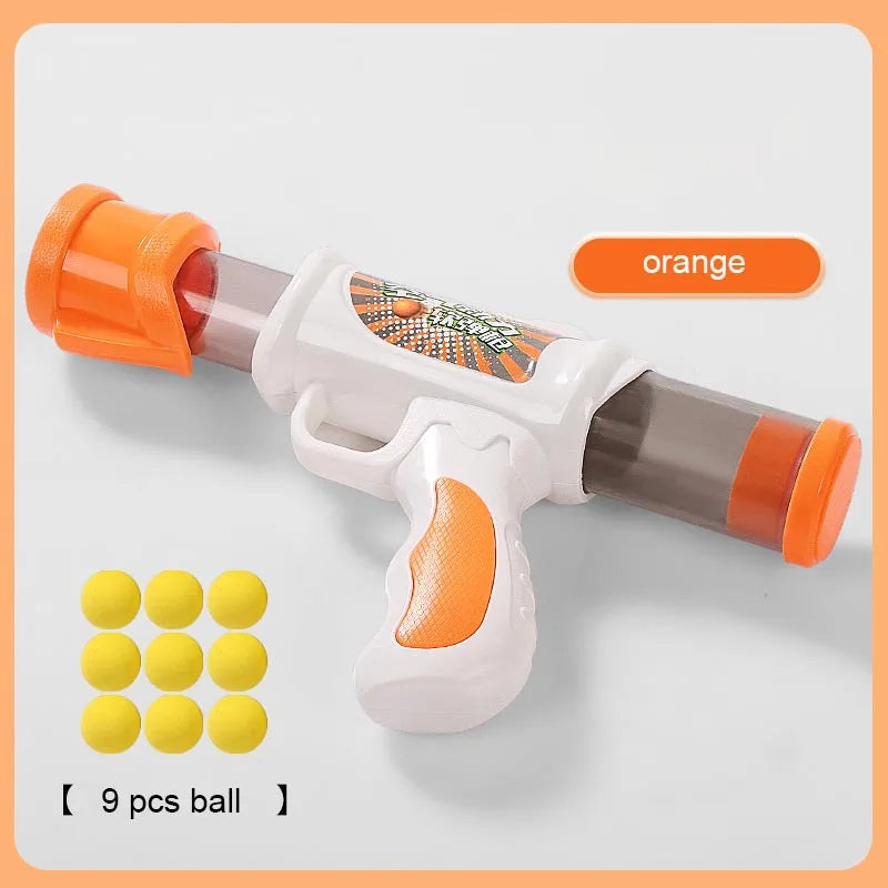 Launch Training Cat Toys Interactive Shooter Gun Teaser Plush Ball Pet Creative Games Stretch Mini Pompoms Kittens Supplies Gato Lunapaws pet supply