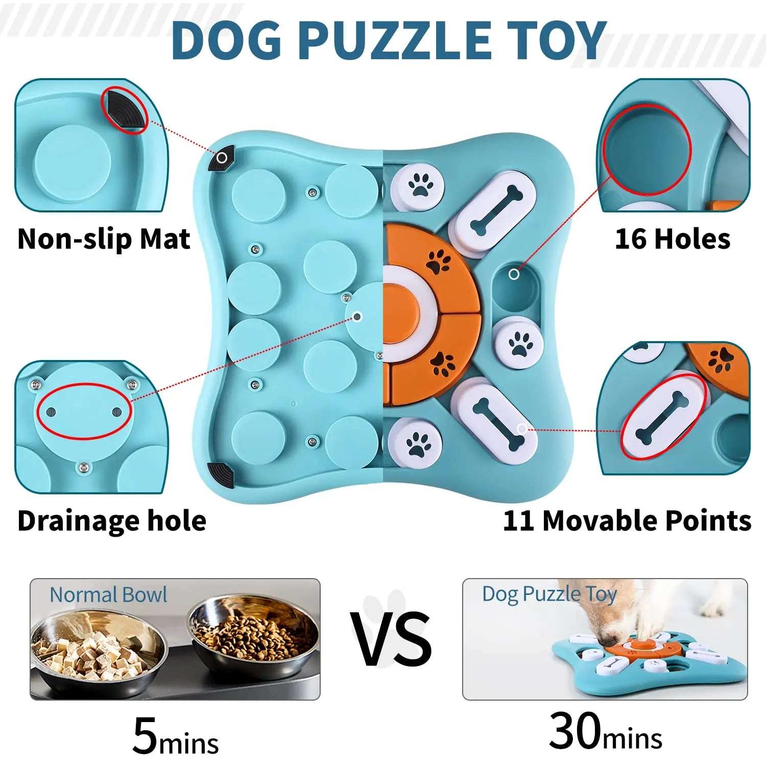 Dog Treat Puzzle Toy for IQ Training