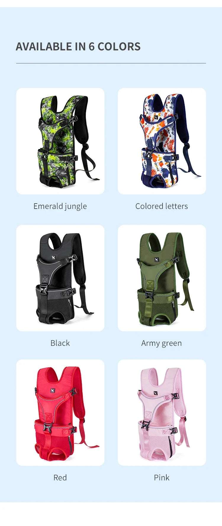 Adjustable Pet Carriers Front Facing  backpack Lunapaws pet supply