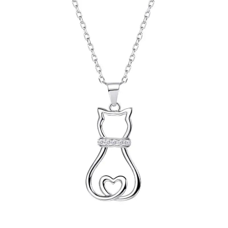 Silver Cat Pendant Lunapaws pet supply