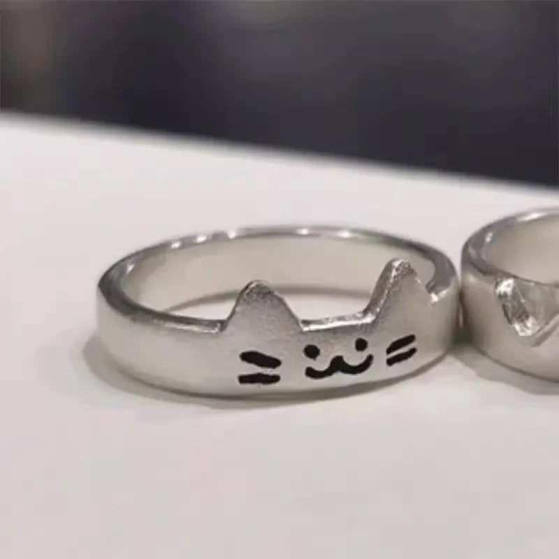 Cute Cat Dog Animal Couple Ring for Women Me Lunapaws pet supply