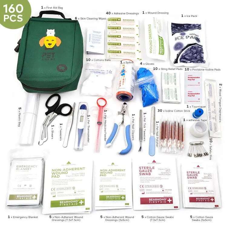 BearHoHo Medical Supplies Storage Bag Portable Molle Pet First Aid Kit Dog Survival Kit Military Emergency Rescue Medical Bag Lunapaws pet supply